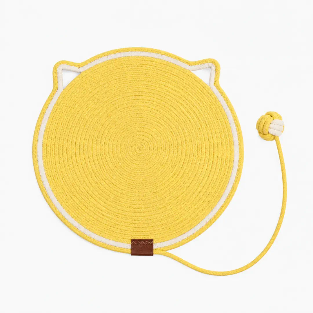 Arranhador para gatos Tapete com bolinha Amarelo