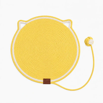 Arranhador para gatos Tapete com bolinha Amarelo