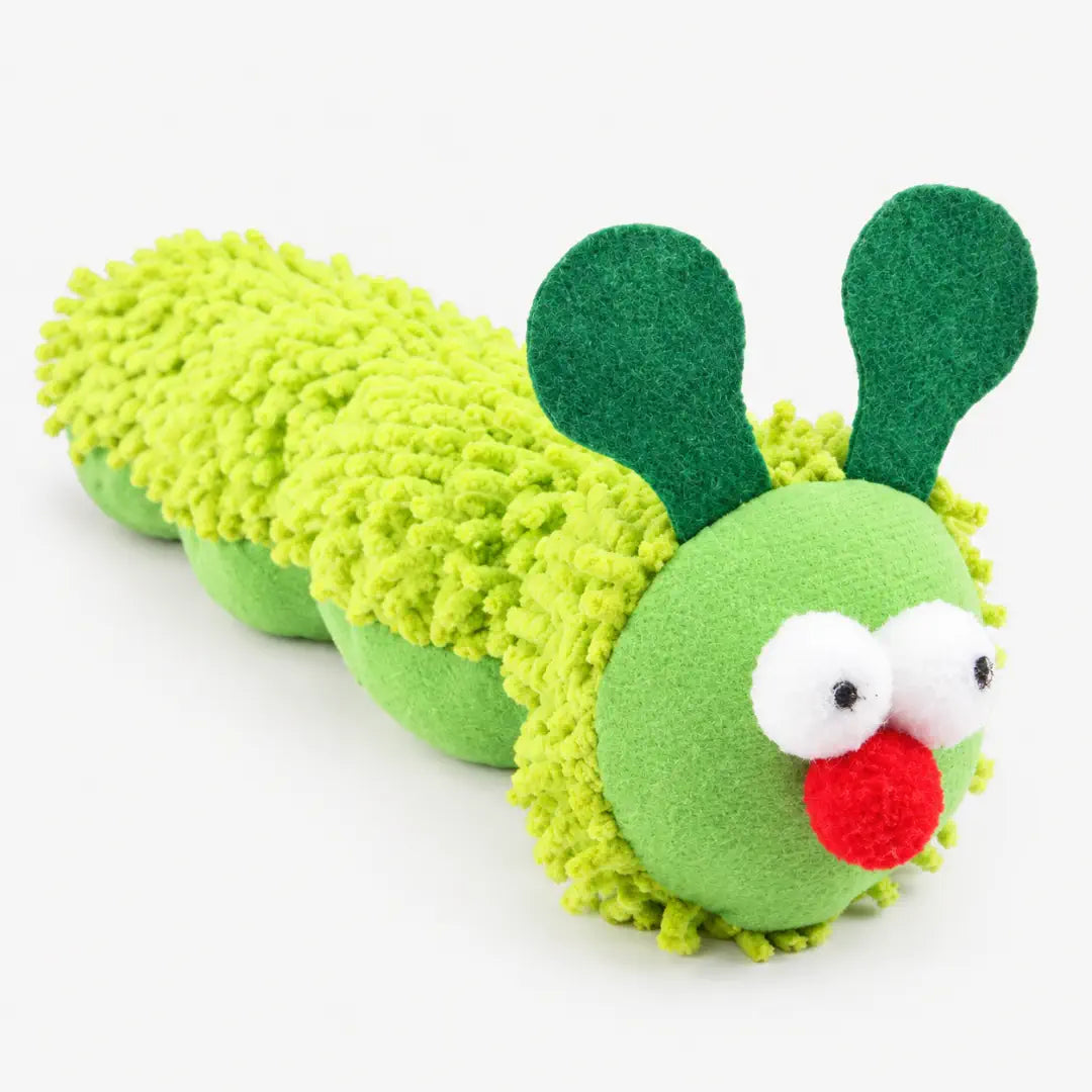 Brinquedo para Gato de Lagarta de Pelúcia com Catnip