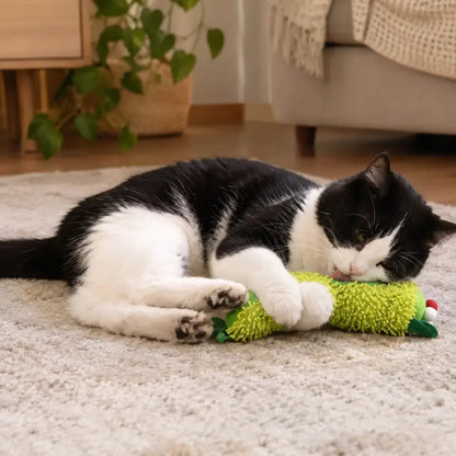 Brinquedo para Gato de Lagarta de Pelúcia com Catnip