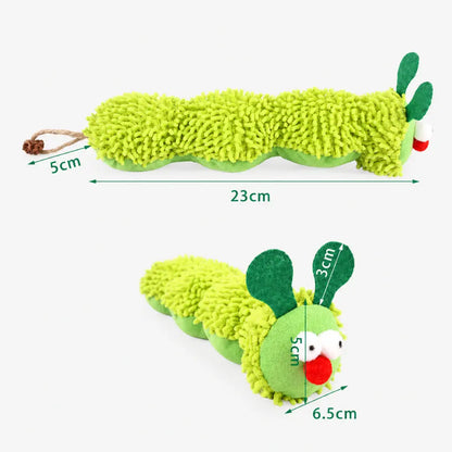 Brinquedo para Gato de Lagarta de Pelúcia com Catnip