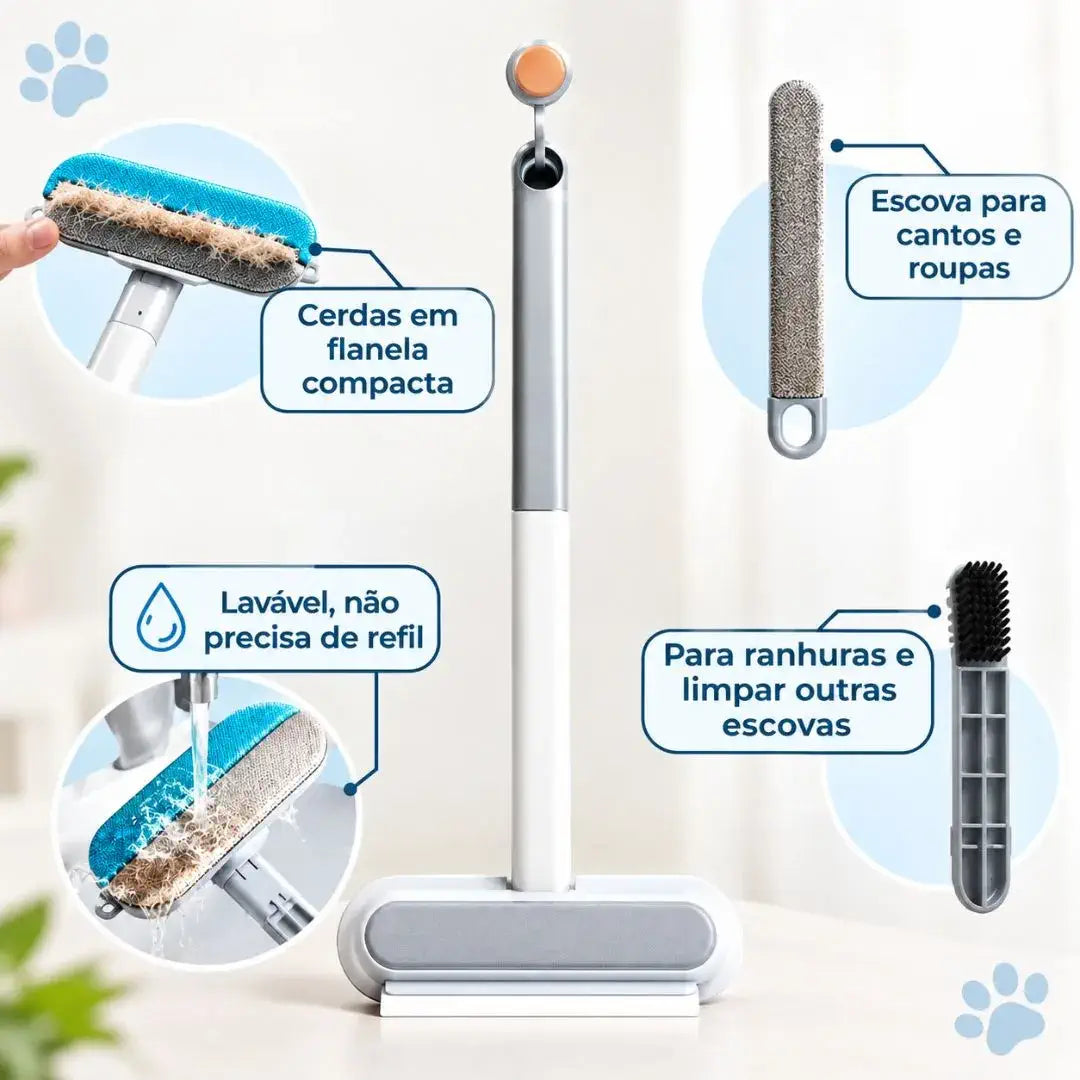 Escova removedora de pelos de gatos e cachorros