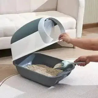 Caixa de Areia Para Gatos Com Tampa e Pa