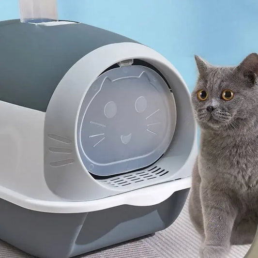 Caixa de Areia Para Gatos Com Tampa e Pa
