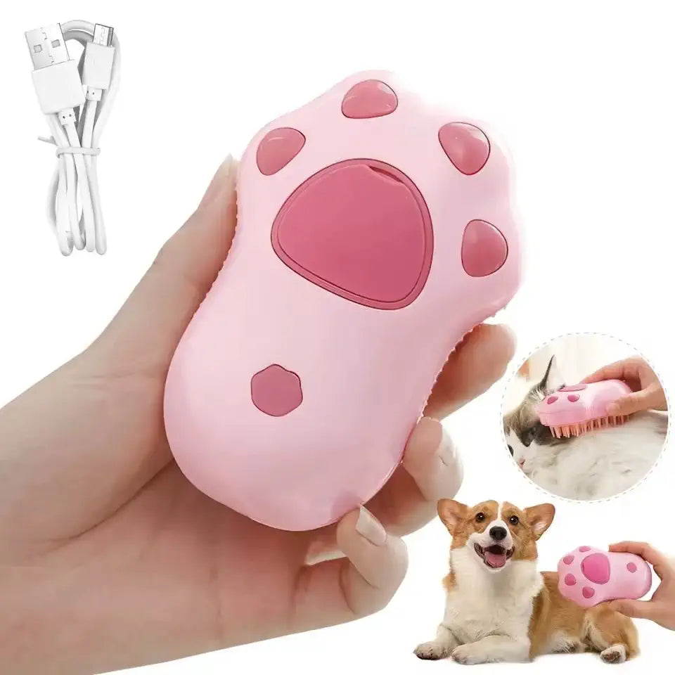 Escova para gato e cachorro a vapor recarregável